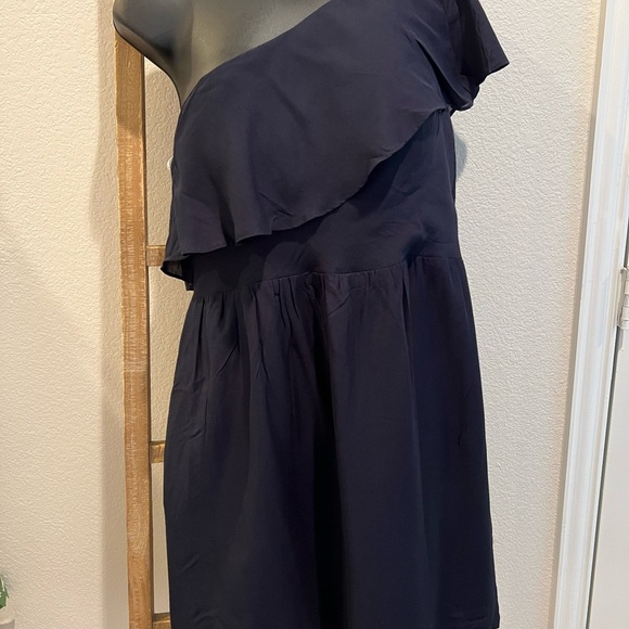 Jenny Yoo Blue Asymmetrical Ruffled Cocktail Dress - Picture 1 of 3